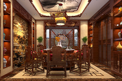 黑山温馨雅致的古典中式家庭装修设计效果图